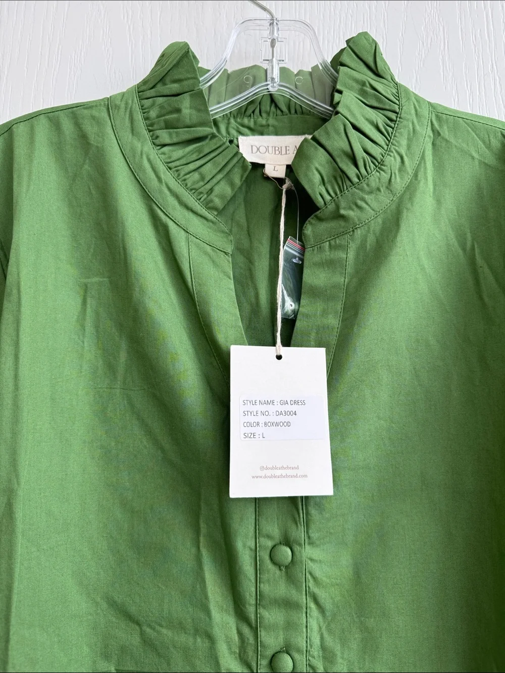 Double A Gia Dress - Boxwood - Picture 4 of 7